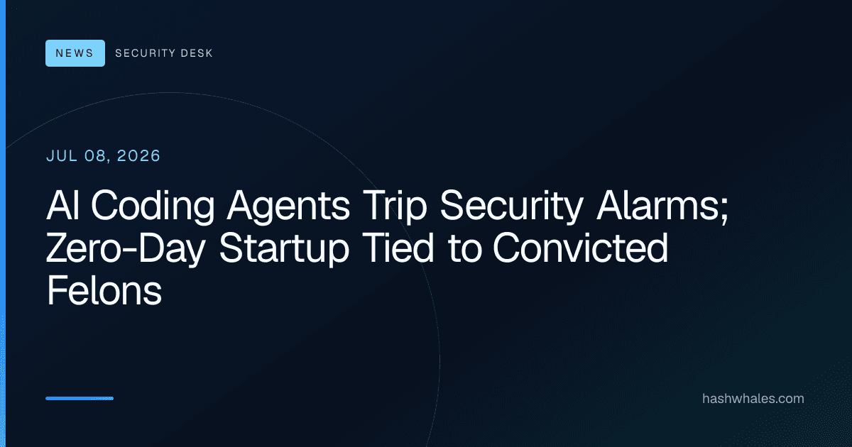 AI Coding Agents Trip Security Alarms; Zero-Day Startup Tied to Convicted Felons