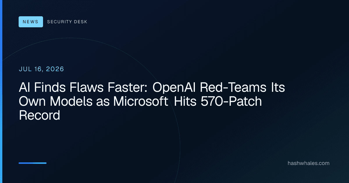 AI Finds Flaws Faster: OpenAI Red-Teams Its Own Models as Microsoft Hits 570-Patch Record