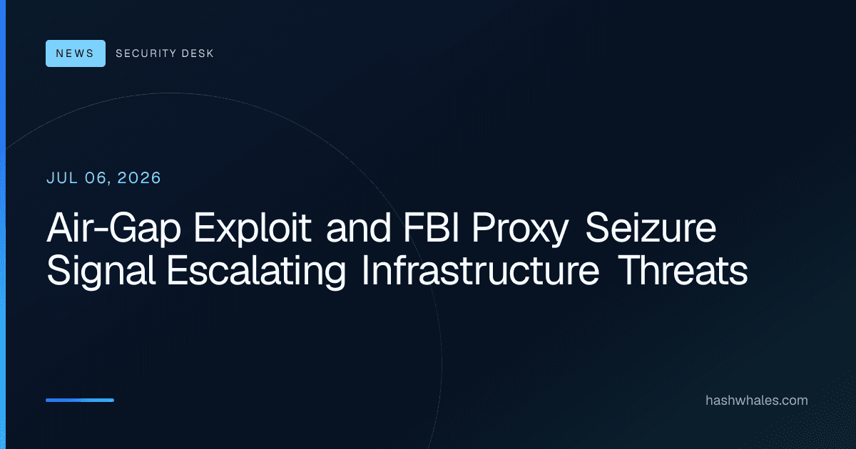 Air-Gap Exploit and FBI Proxy Seizure Signal Escalating Infrastructure Threats