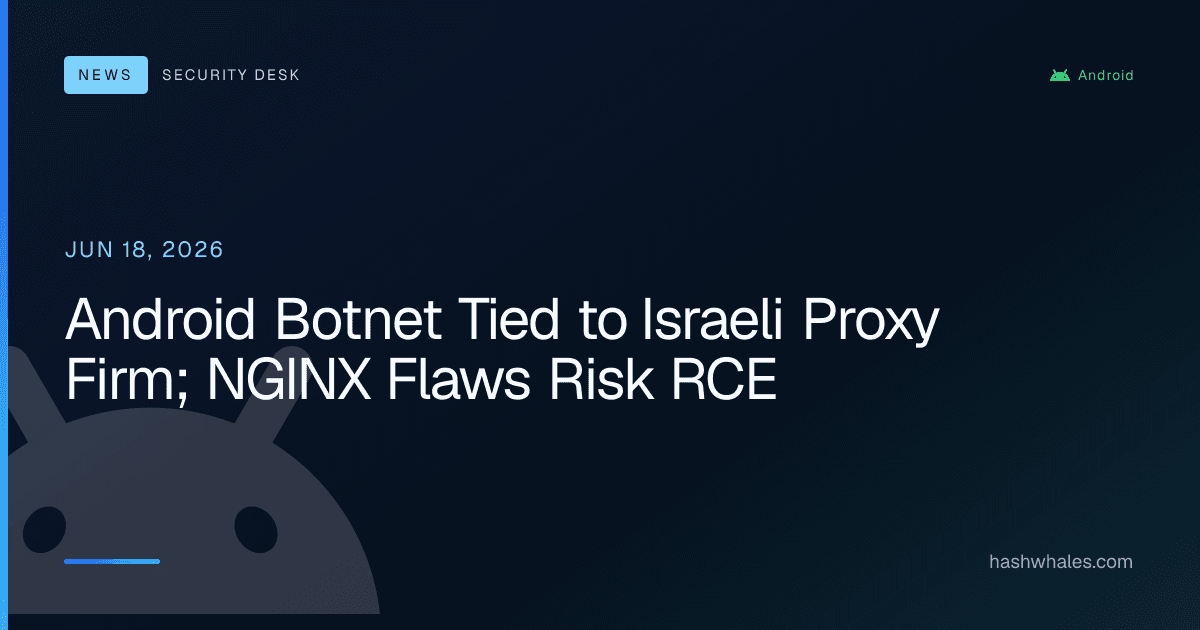 Android Botnet Tied to Israeli Proxy Firm; NGINX Flaws Risk RCE