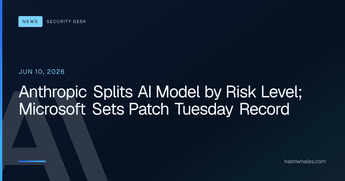 Anthropic Splits AI Model by Risk Level; Microsoft Sets Patch Tuesday Record