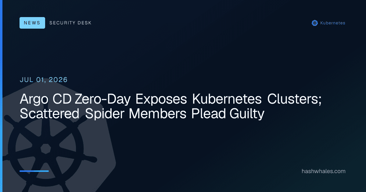 Argo CD Zero-Day Exposes Kubernetes Clusters; Scattered Spider Members Plead Guilty