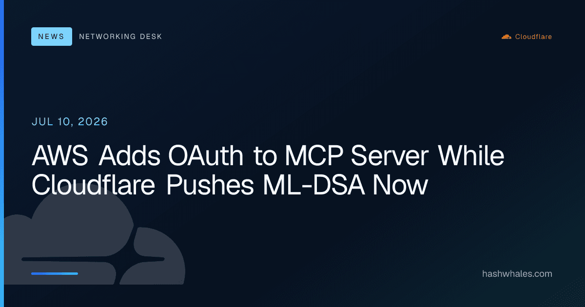 AWS Adds OAuth to MCP Server While Cloudflare Pushes ML-DSA Now