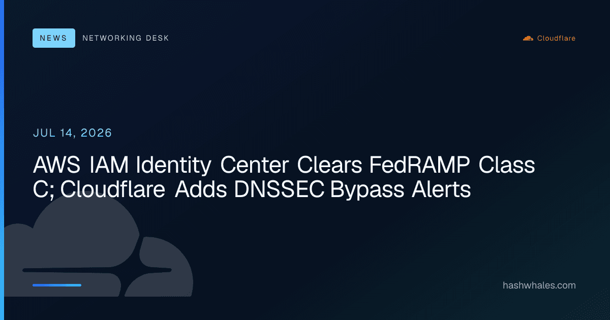 AWS IAM Identity Center Clears FedRAMP Class C; Cloudflare Adds DNSSEC Bypass Alerts