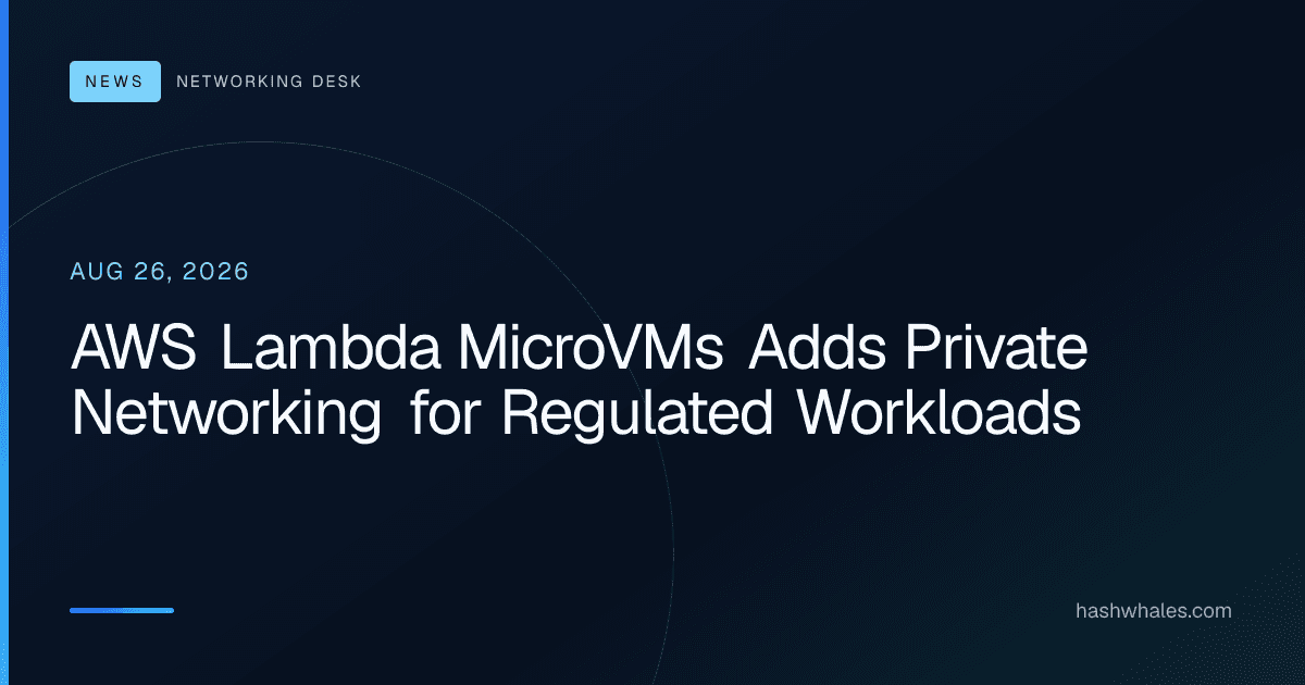 AWS Lambda MicroVMs Adds Private Networking for Regulated Workloads