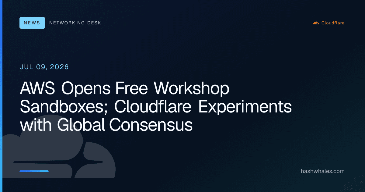 AWS Opens Free Workshop Sandboxes; Cloudflare Experiments with Global Consensus