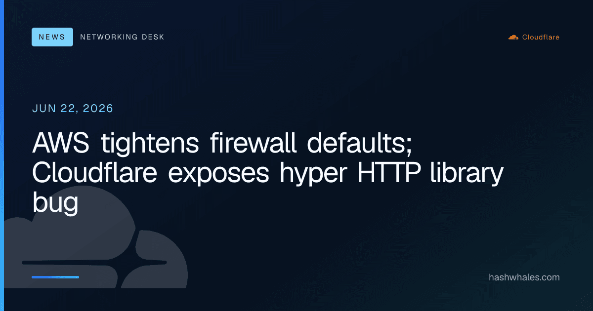 AWS tightens firewall defaults; Cloudflare exposes hyper HTTP library bug
