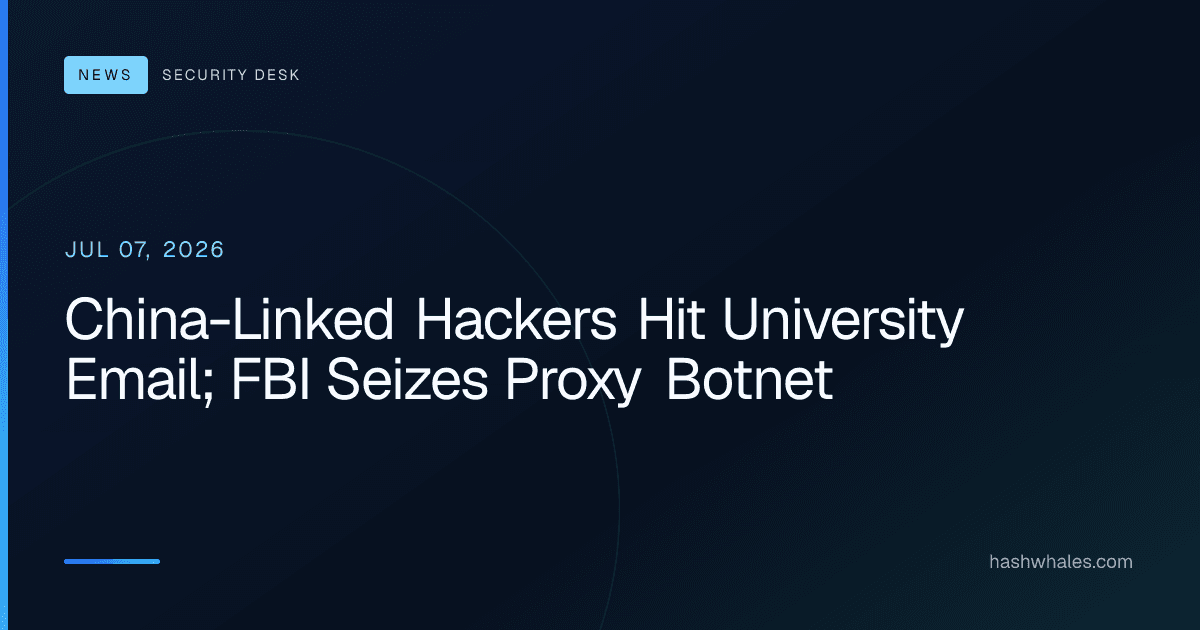 China-Linked Hackers Hit University Email; FBI Seizes Proxy Botnet