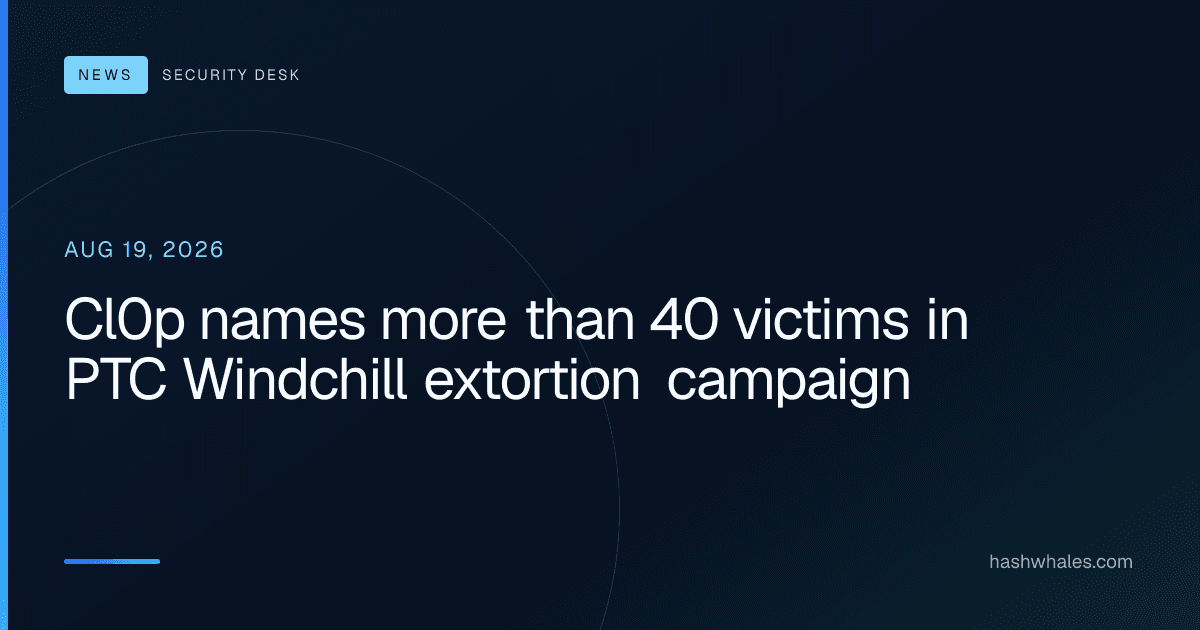 Cl0p names more than 40 victims in PTC Windchill extortion campaign