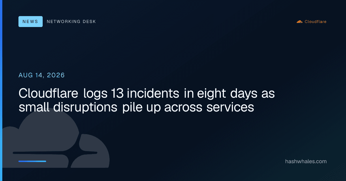 Cloudflare logs 13 incidents in eight days as small disruptions pile up across services