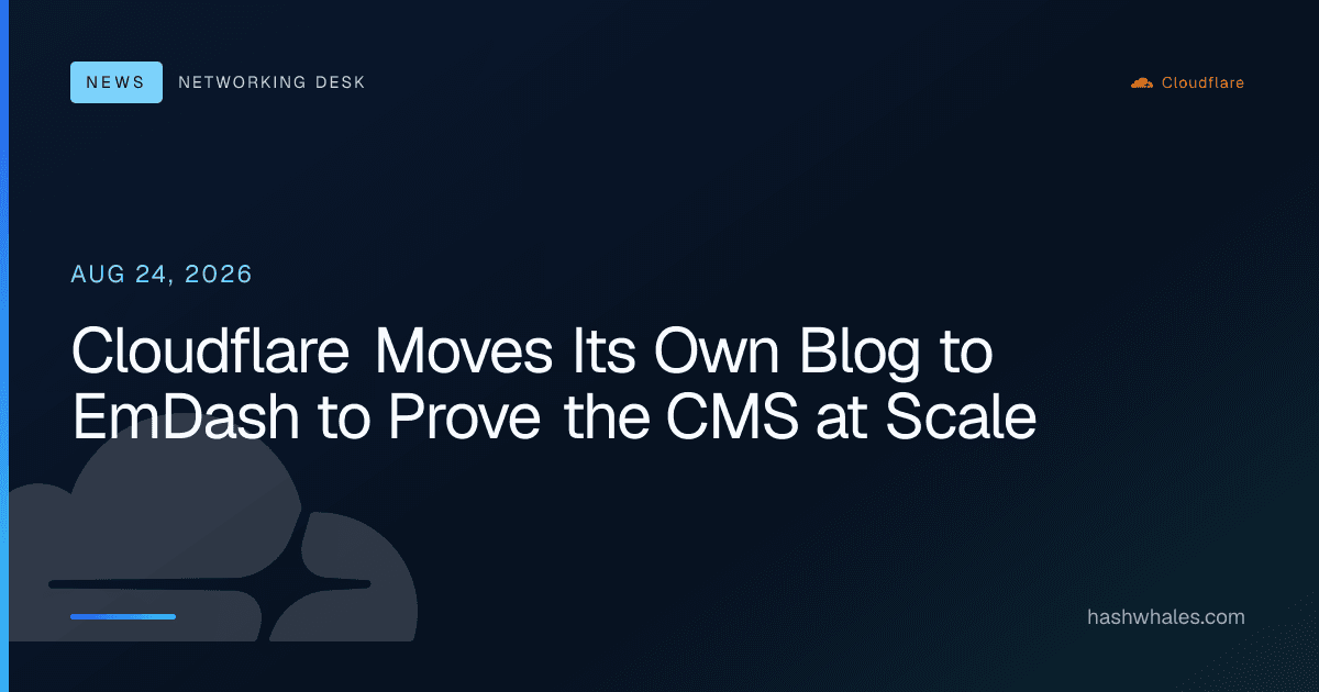 Cloudflare Moves Its Own Blog to EmDash to Prove the CMS at Scale