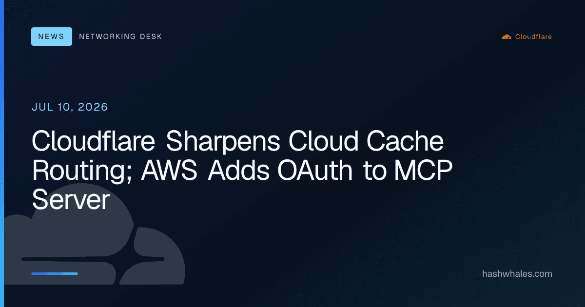 Cloudflare Sharpens Cloud Cache Routing; AWS Adds OAuth to MCP Server