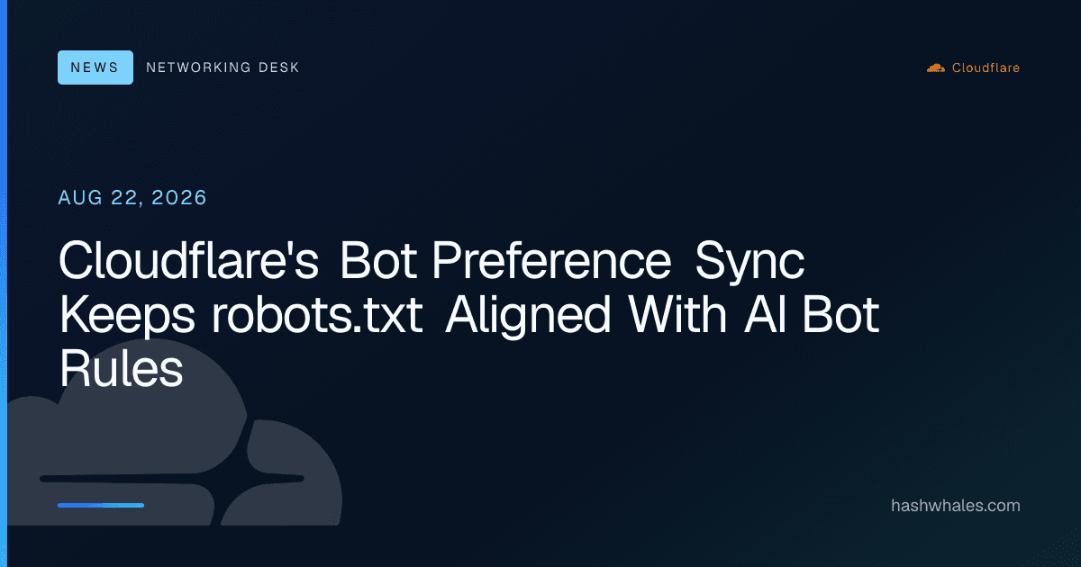 Cloudflare's Bot Preference Sync Keeps robots.txt Aligned With AI Bot Rules