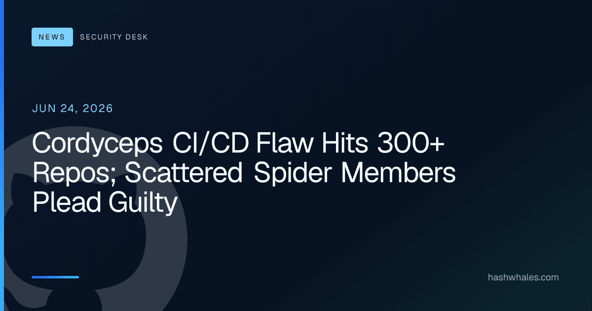 Cordyceps CI/CD Flaw Hits 300+ Repos; Scattered Spider Members Plead Guilty