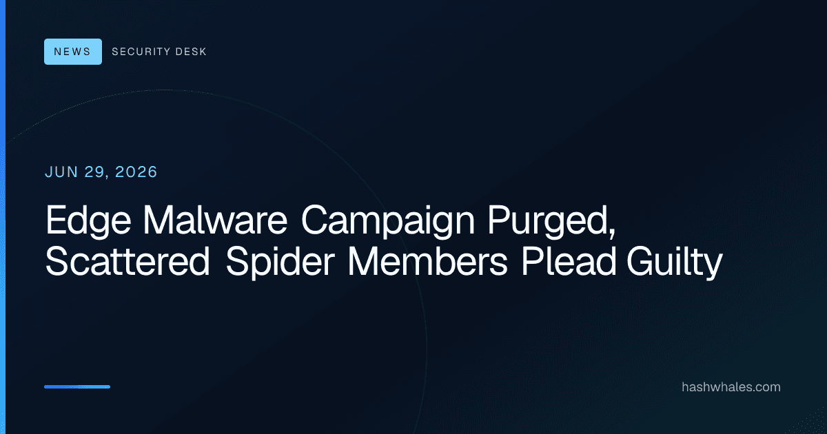 Edge Malware Campaign Purged, Scattered Spider Members Plead Guilty