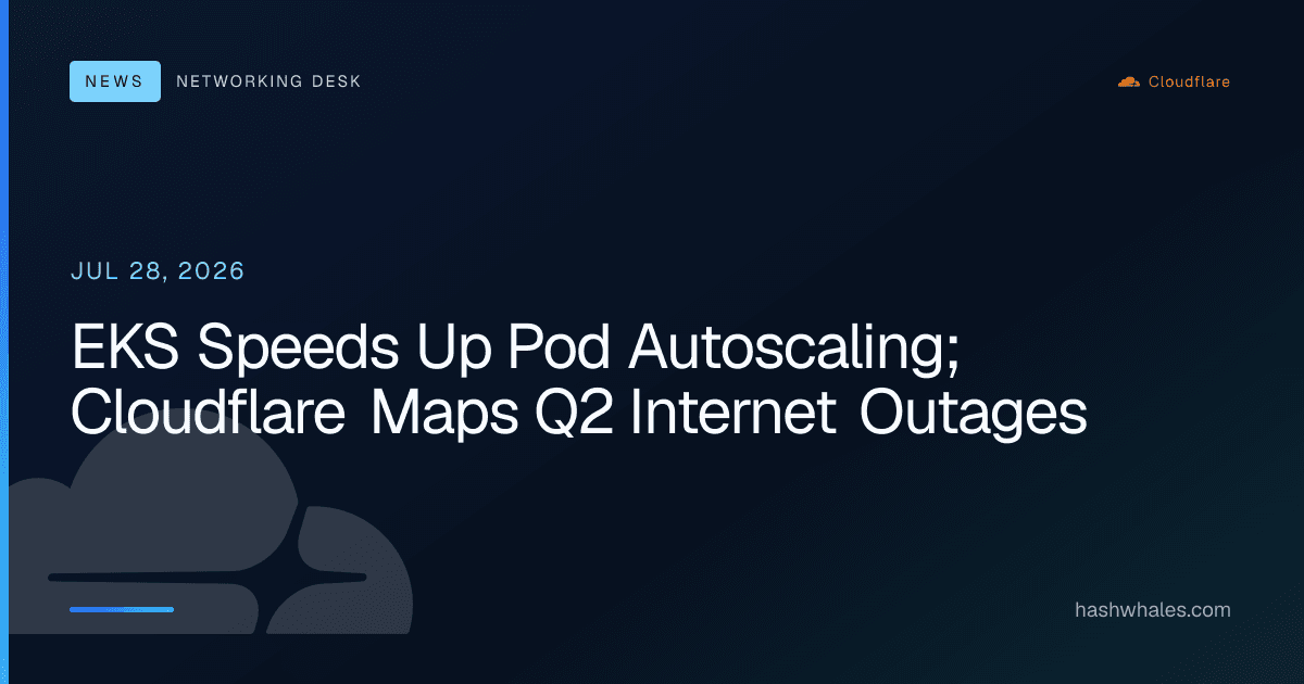 EKS Speeds Up Pod Autoscaling; Cloudflare Maps Q2 Internet Outages