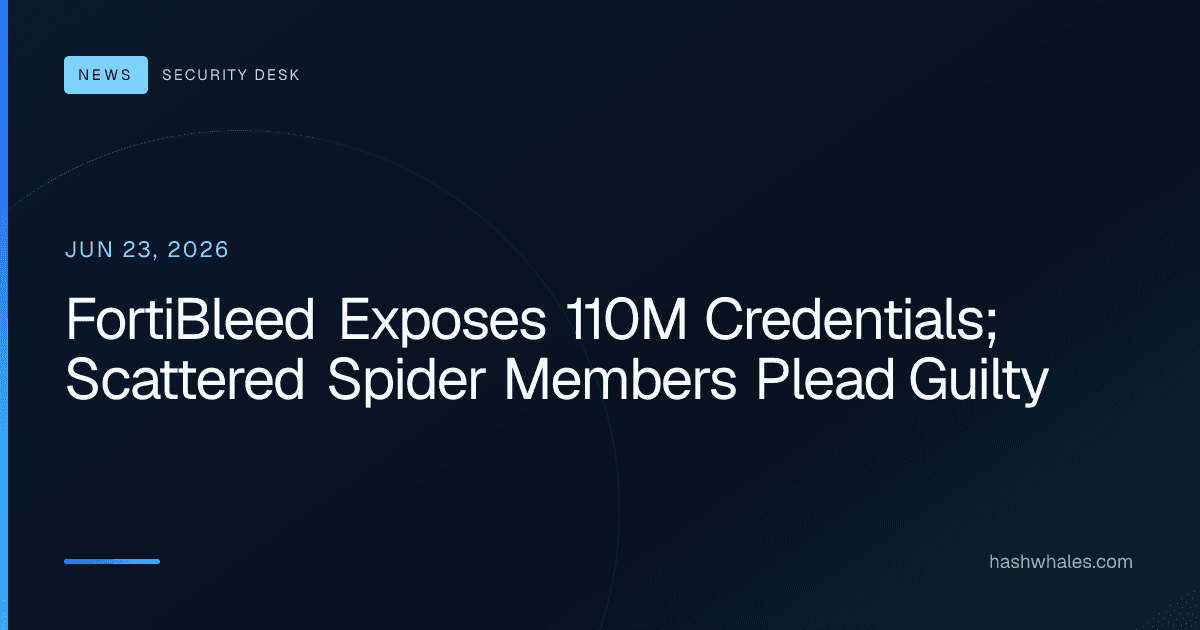 FortiBleed Exposes 110M Credentials; Scattered Spider Members Plead Guilty