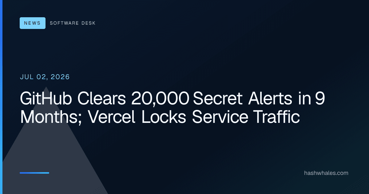 GitHub Clears 20,000 Secret Alerts in 9 Months; Vercel Locks Service Traffic