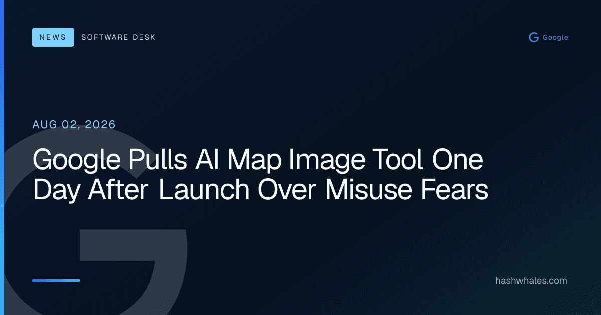 Google Pulls AI Map Image Tool One Day After Launch Over Misuse Fears
