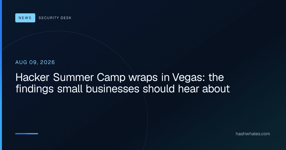 Hacker Summer Camp wraps in Vegas: the findings small businesses should hear about