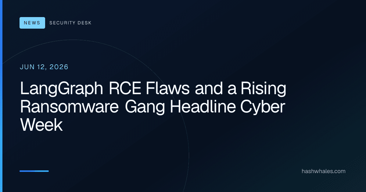 LangGraph RCE Flaws and a Rising Ransomware Gang Headline Cyber Week