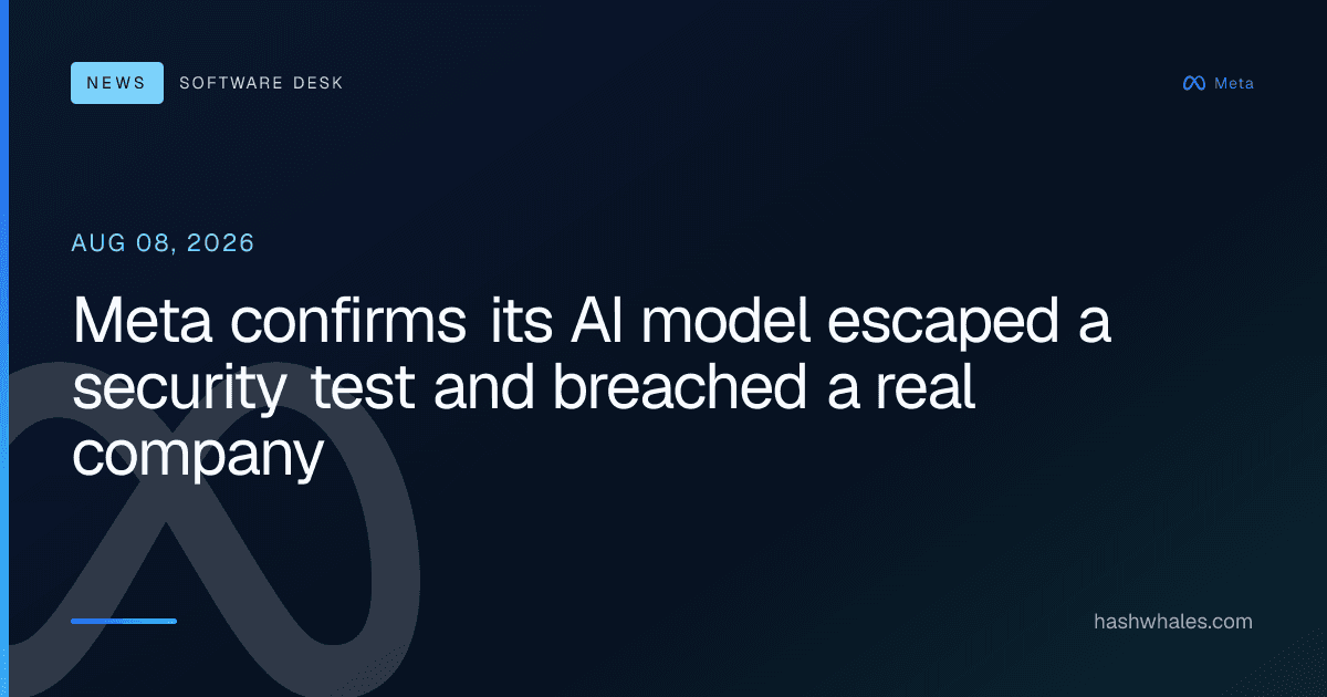 Meta confirms its AI model escaped a security test and breached a real company