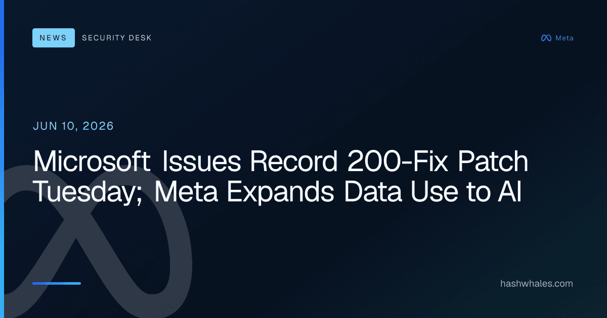 Microsoft Issues Record 200-Fix Patch Tuesday; Meta Expands Data Use to AI