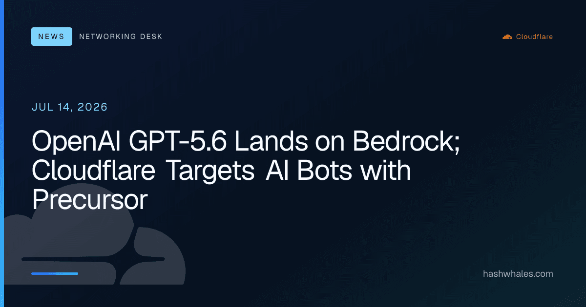 OpenAI GPT-5.6 Lands on Bedrock; Cloudflare Targets AI Bots with Precursor