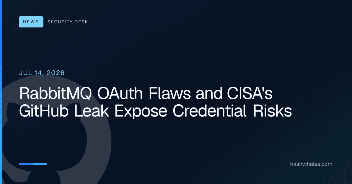 RabbitMQ OAuth Flaws and CISA's GitHub Leak Expose Credential Risks