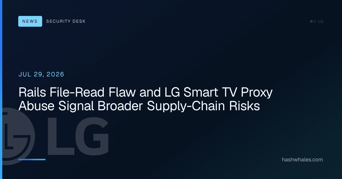Rails File-Read Flaw and LG Smart TV Proxy Abuse Signal Broader Supply-Chain Risks
