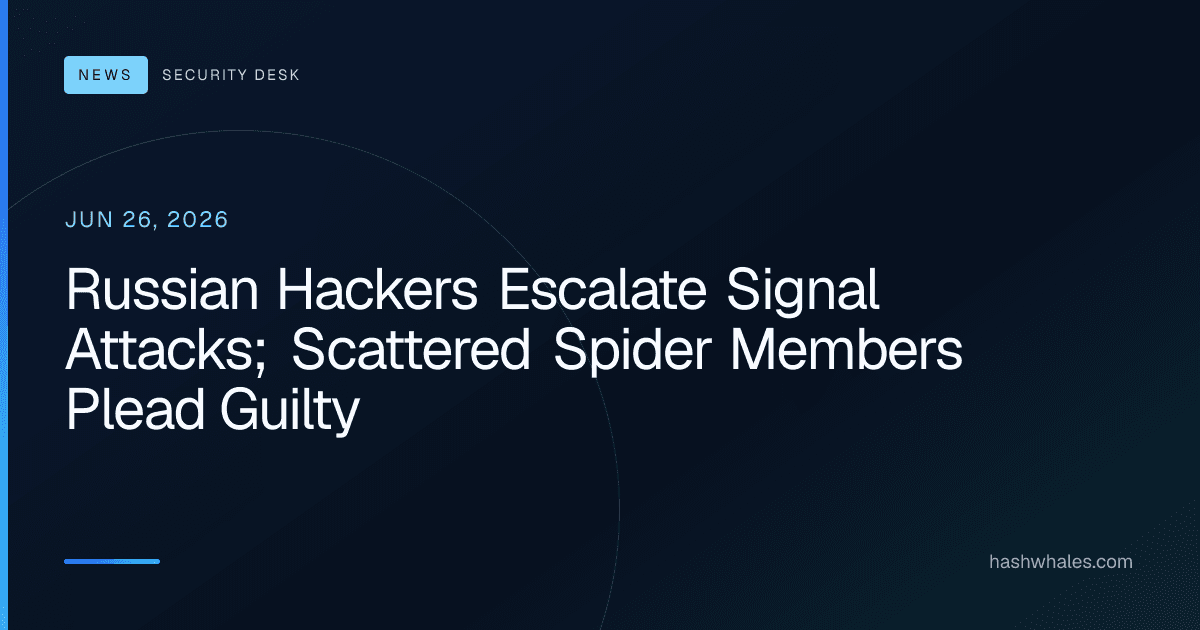 Russian Hackers Escalate Signal Attacks; Scattered Spider Members Plead Guilty
