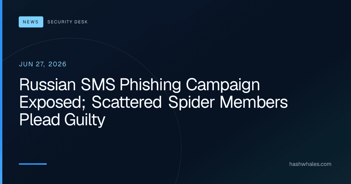 Russian SMS Phishing Campaign Exposed; Scattered Spider Members Plead Guilty