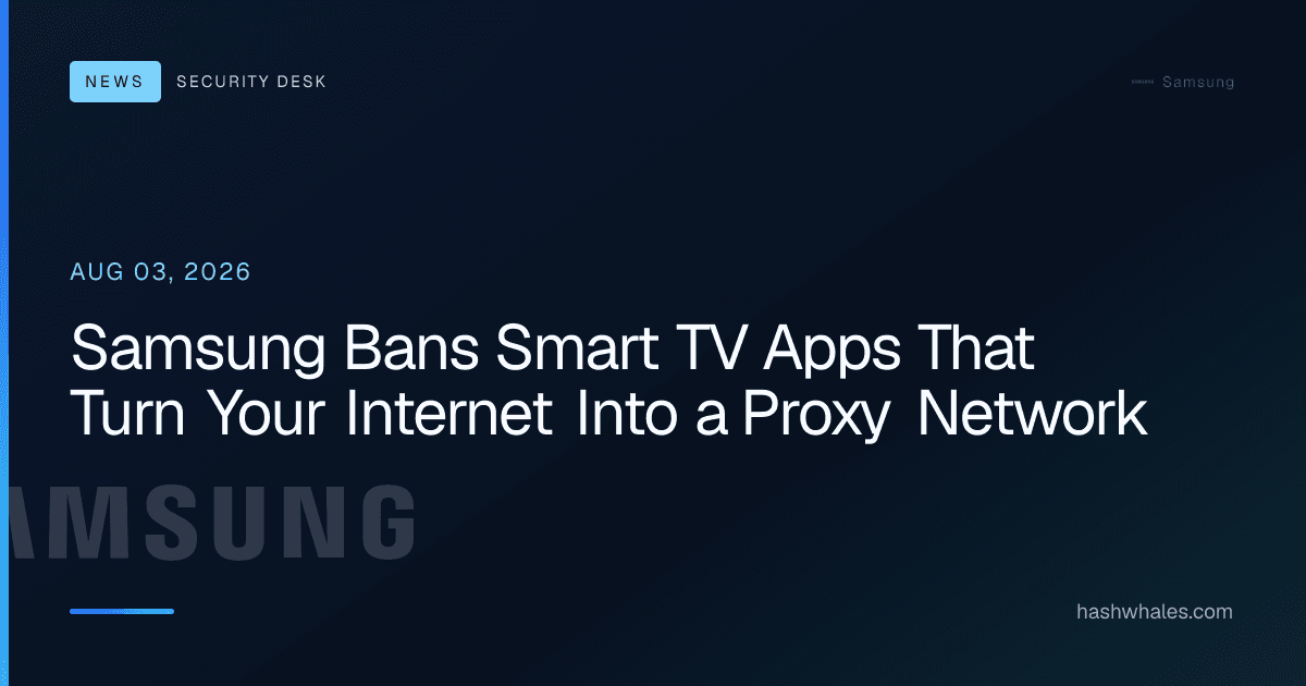 Samsung Bans Smart TV Apps That Turn Your Internet Into a Proxy Network