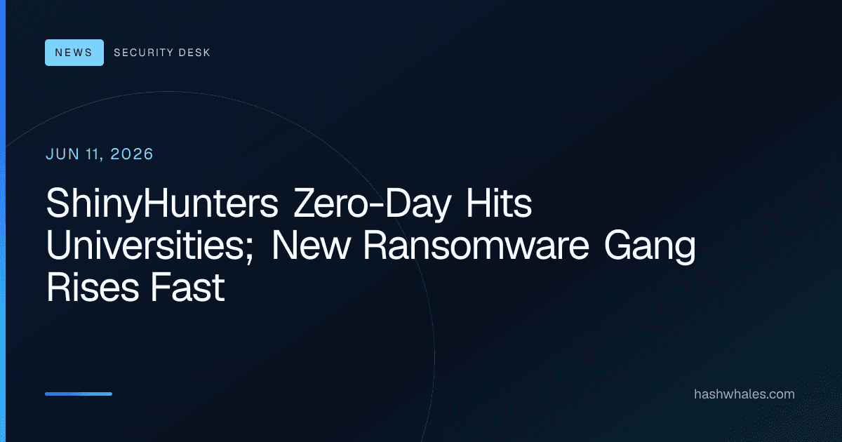 ShinyHunters Zero-Day Hits Universities; New Ransomware Gang Rises Fast
