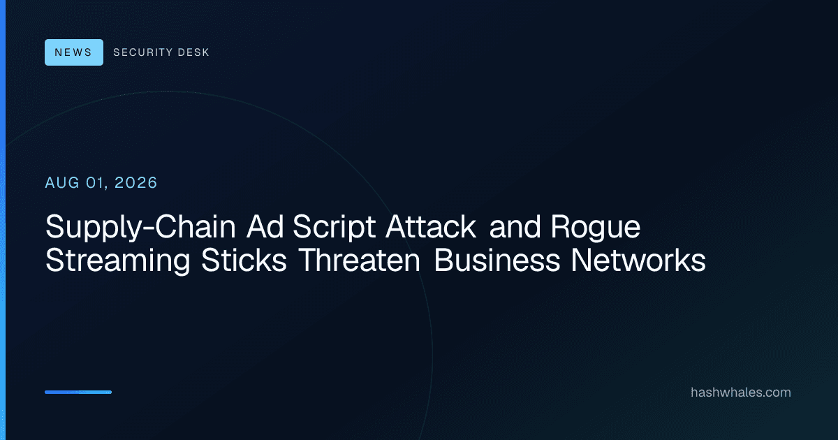 Supply-Chain Ad Script Attack and Rogue Streaming Sticks Threaten Business Networks