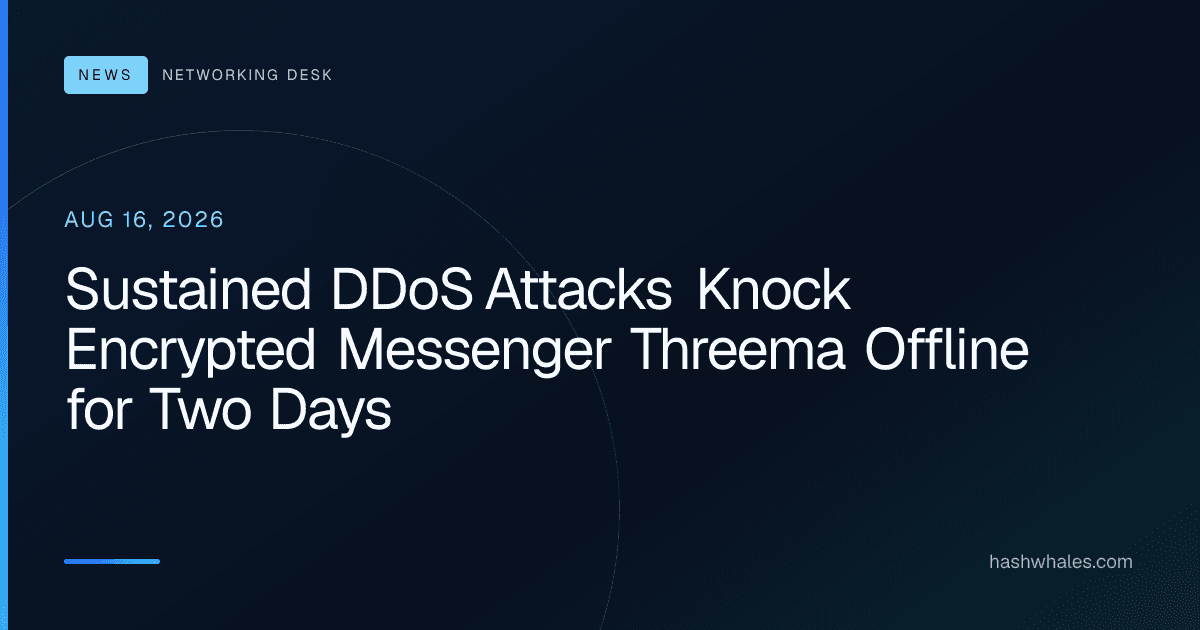 Sustained DDoS Attacks Knock Encrypted Messenger Threema Offline for Two Days