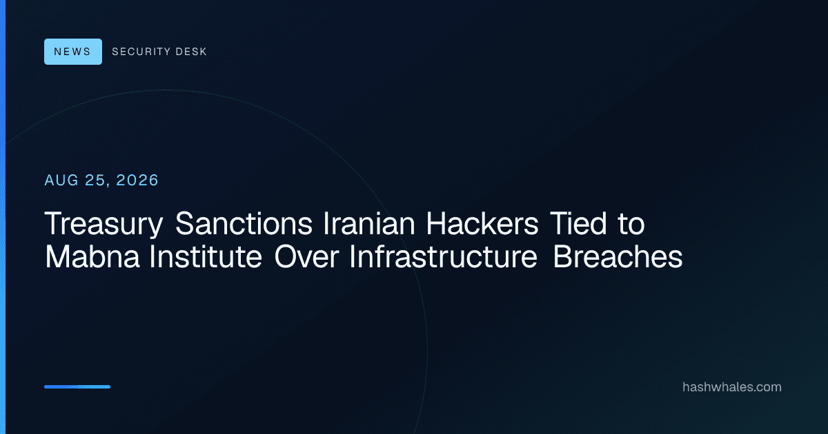Treasury Sanctions Iranian Hackers Tied to Mabna Institute Over Infrastructure Breaches
