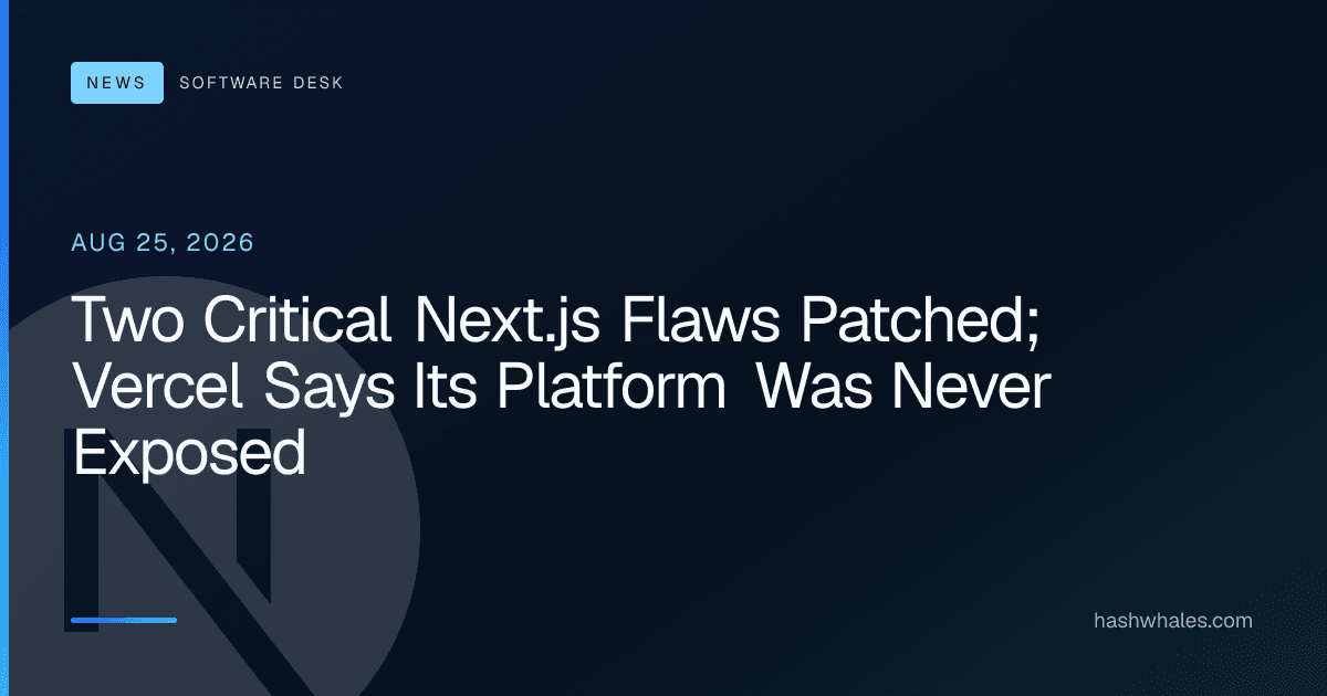 Two Critical Next.js Flaws Patched; Vercel Says Its Platform Was Never Exposed