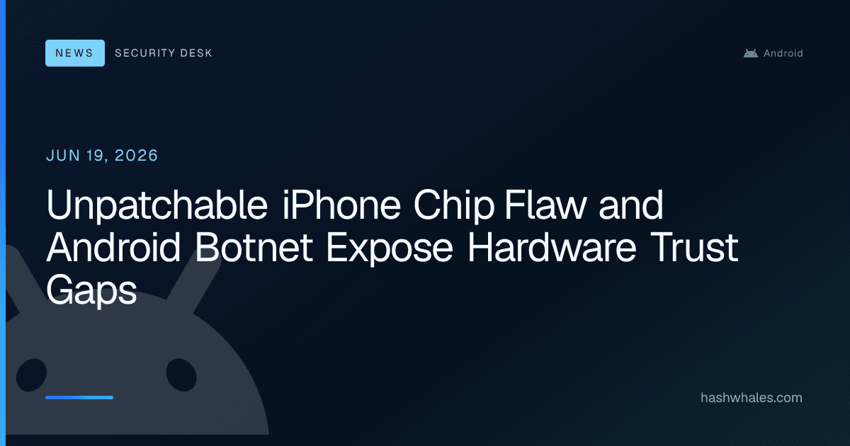 Unpatchable iPhone Chip Flaw and Android Botnet Expose Hardware Trust Gaps