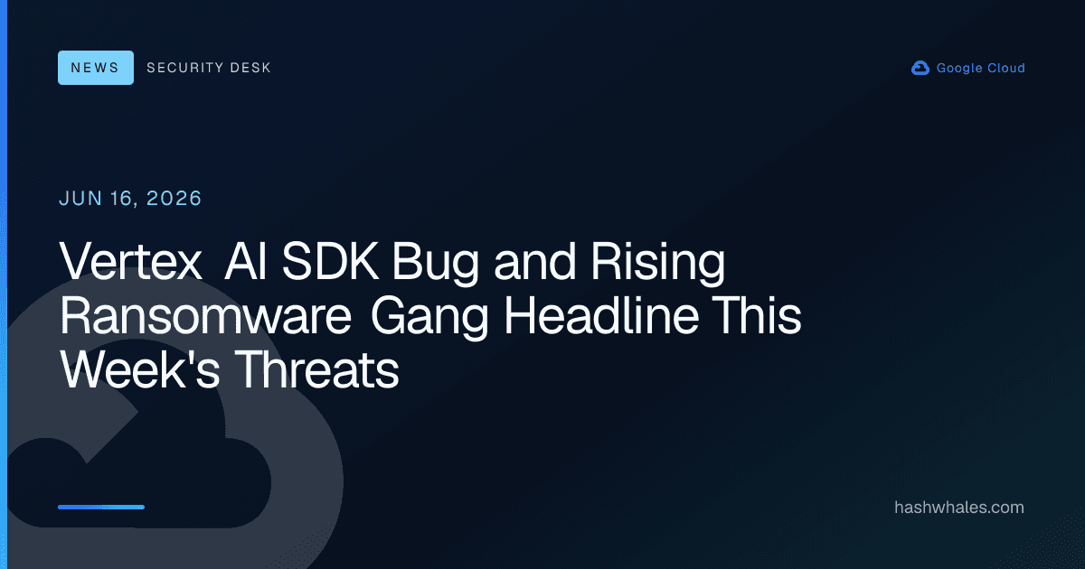 Vertex AI SDK Bug and Rising Ransomware Gang Headline This Week's Threats