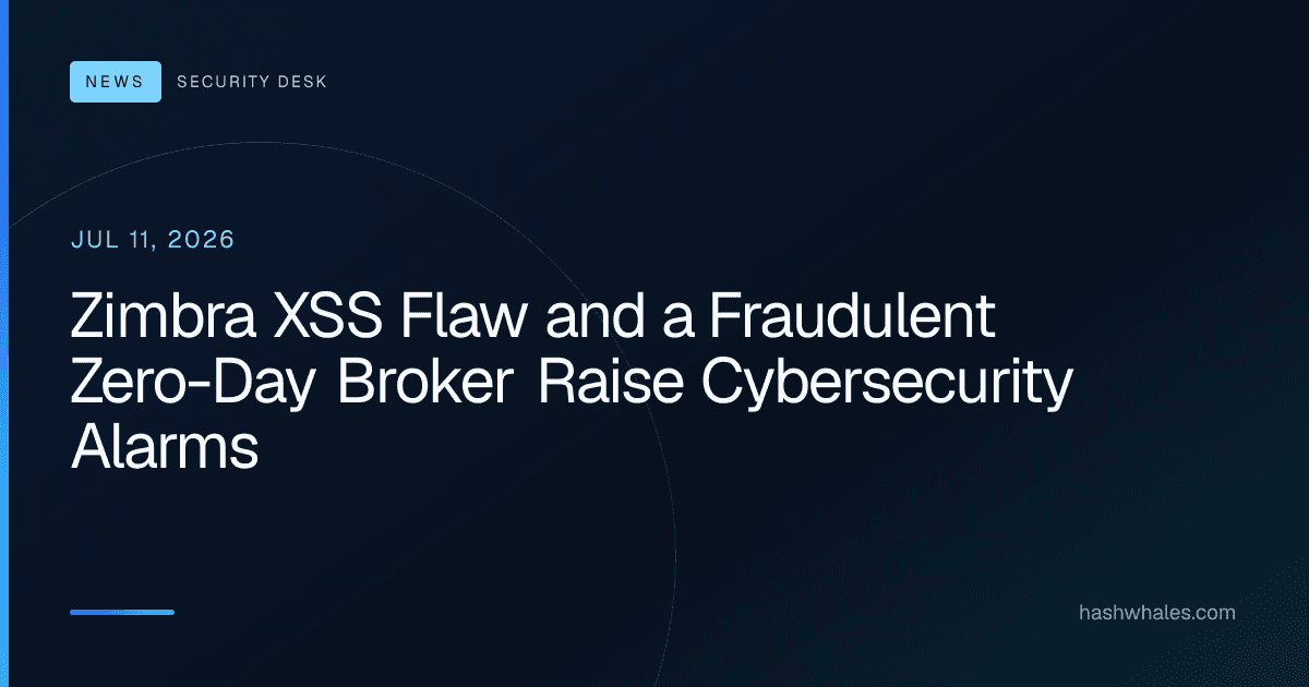 Zimbra XSS Flaw and a Fraudulent Zero-Day Broker Raise Cybersecurity Alarms
