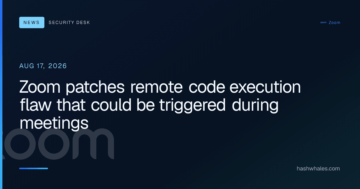 Zoom patches remote code execution flaw that could be triggered during meetings