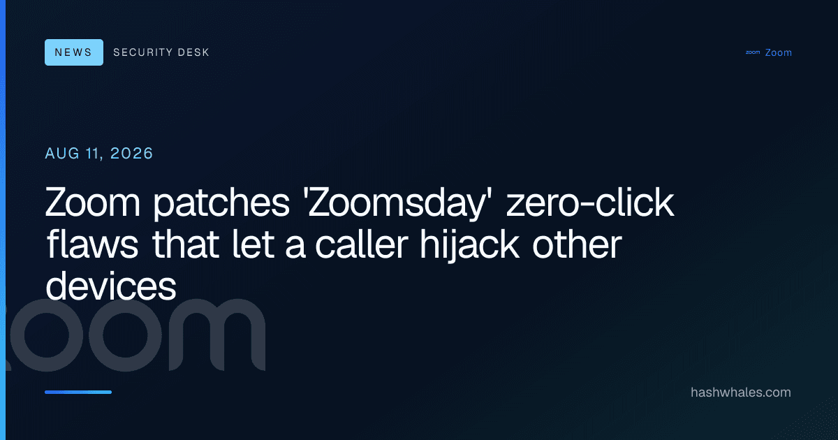 Zoom patches 'Zoomsday' zero-click flaws that let a caller hijack other devices